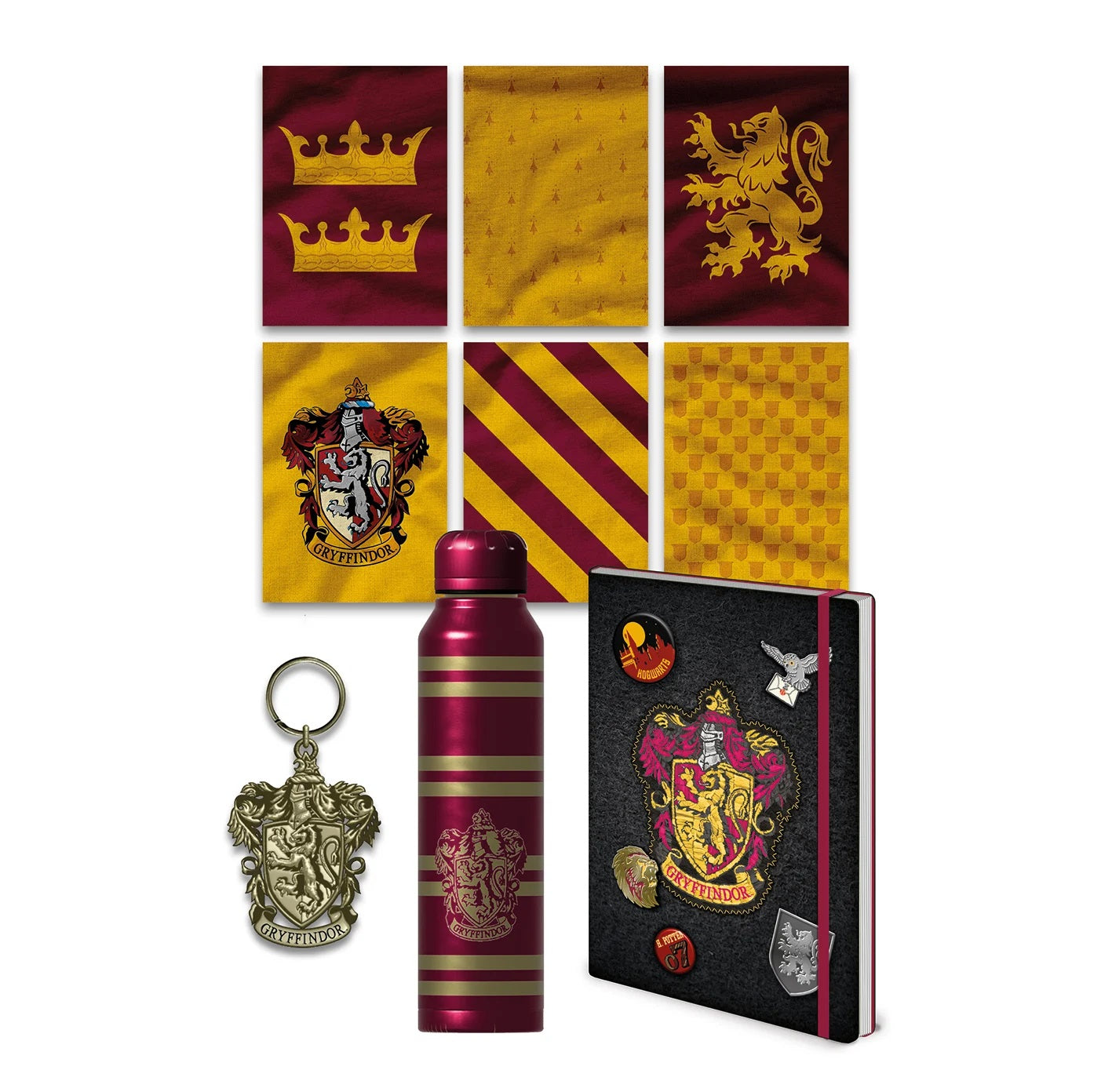 Harry Potter Gryffindor Premium Gift Set „Colourful Crest“ – Fan- & Geschenkset mit Trinkflasche & Schreibwaren