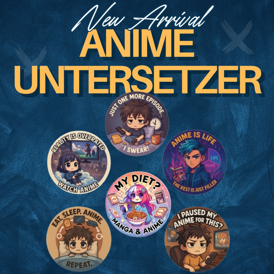 Anime Diatomit Untersetzer (6er Set) – Stylisch, saugstark & einzigartig