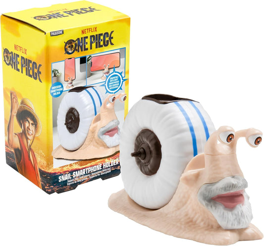 One Piece Handyhalter (Garp Design) – Snail Smartphone Holder 7,3cm – Schreibtisch Handy-Ständer – Für die meisten Smartphones & Ladekabel – Paladone