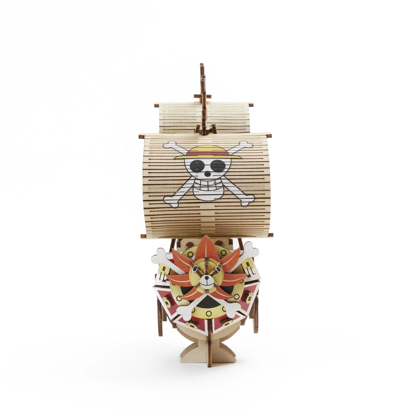 One Piece Thousand Sunny Holzmodell-Bausatz – 135 Teile Wood Model Kit – Laser-Cut & bemalt – 14,5 cm 3D Puzzle/Modell – Kito Art Wa-Gu-Mi