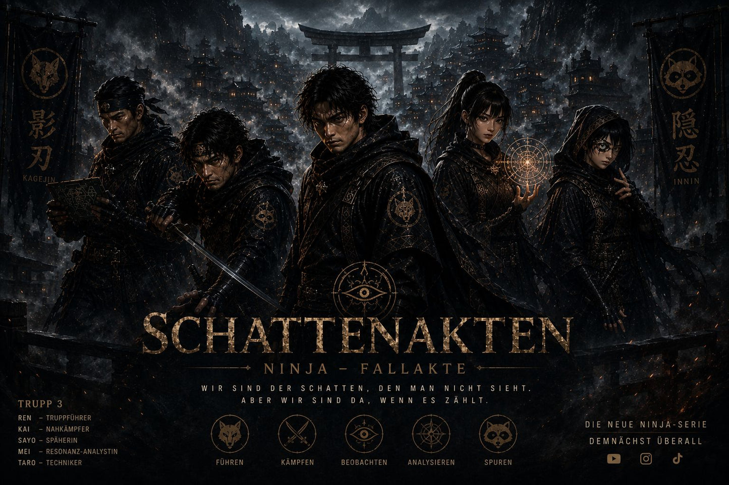 Schattenakten – Akte 01: Der stille Zugriff | Ninja-Krimispiel zum Selberermitteln | Rätselakte mit Dokumenten, Hinweisen & digitalen Freischaltungen | Für 1–4 Spieler ab 14 Jahren