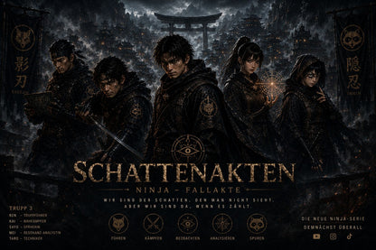 Schattenakten – Akte 01: Der stille Zugriff | Ninja-Krimispiel zum Selberermitteln | Rätselakte mit Dokumenten, Hinweisen & digitalen Freischaltungen | Für 1–4 Spieler ab 14 Jahren