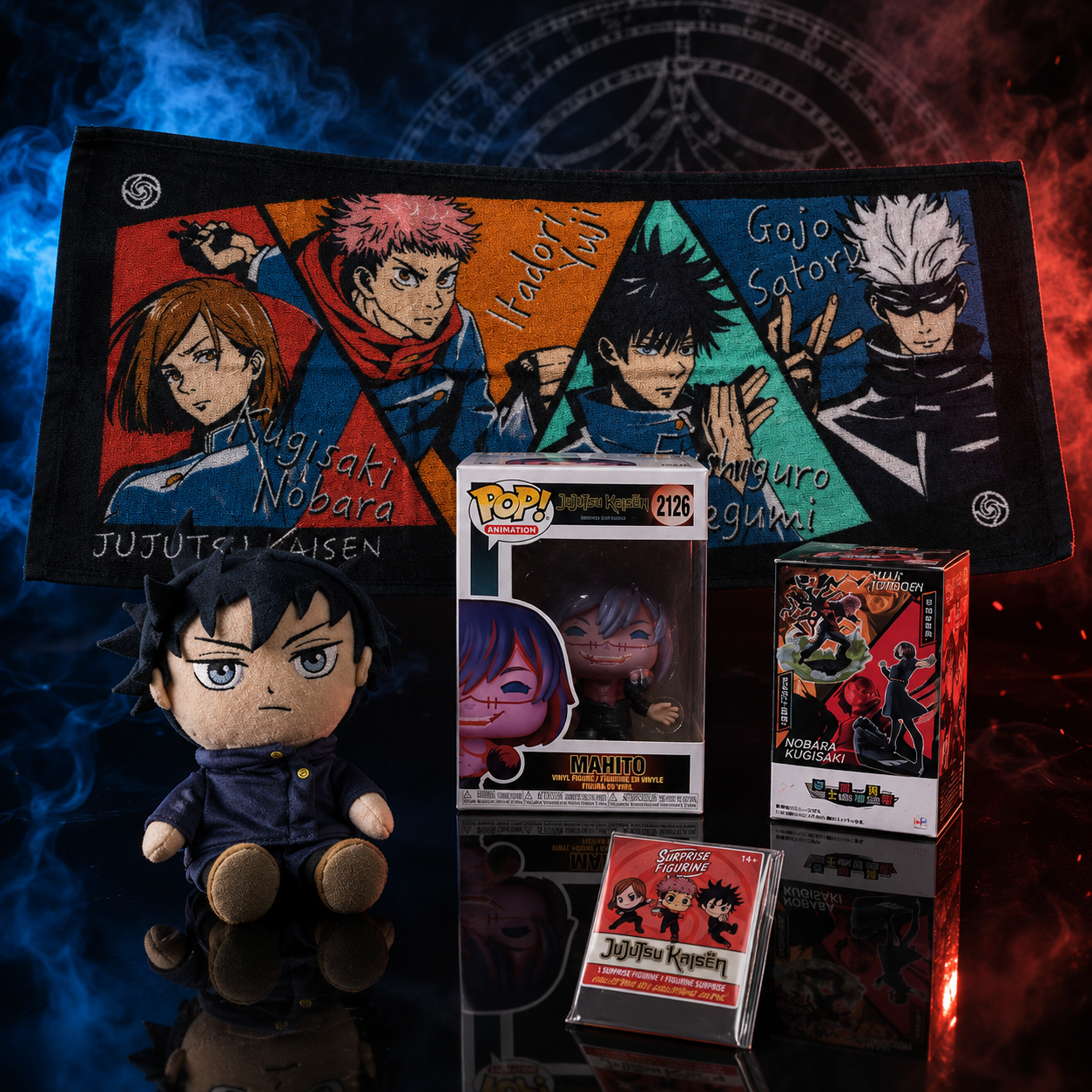 Jujutsu Kaisen Fanbox – 5 offizielle Lizenzartikel mit garantierter Funko POP Figur | Anime-Geschenkset für Fans und Sammler ab 14 Jahren