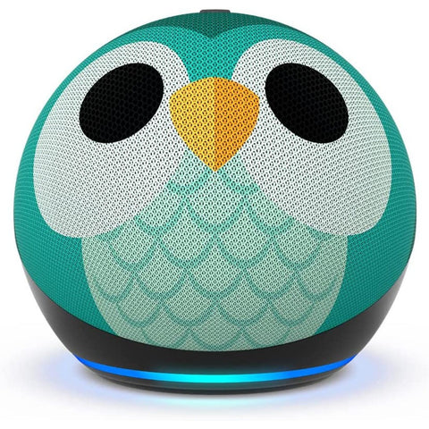 Echo Dot (5. Generation) Kids - Smarter Lautsprecher im Eulen-Design